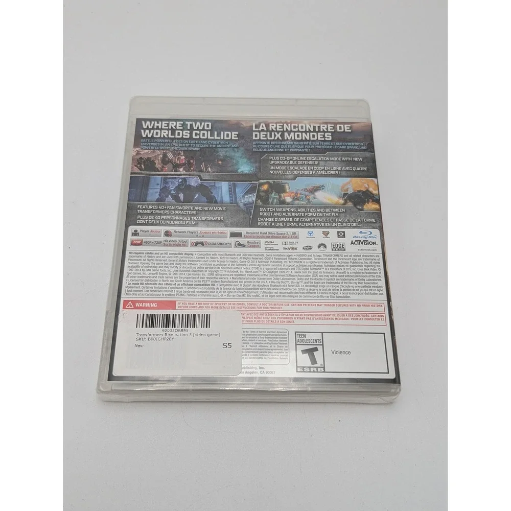 Transformers Rise of the Dark Spark Video Game for PlayStation 3 PS3 SEALED‎ NEW